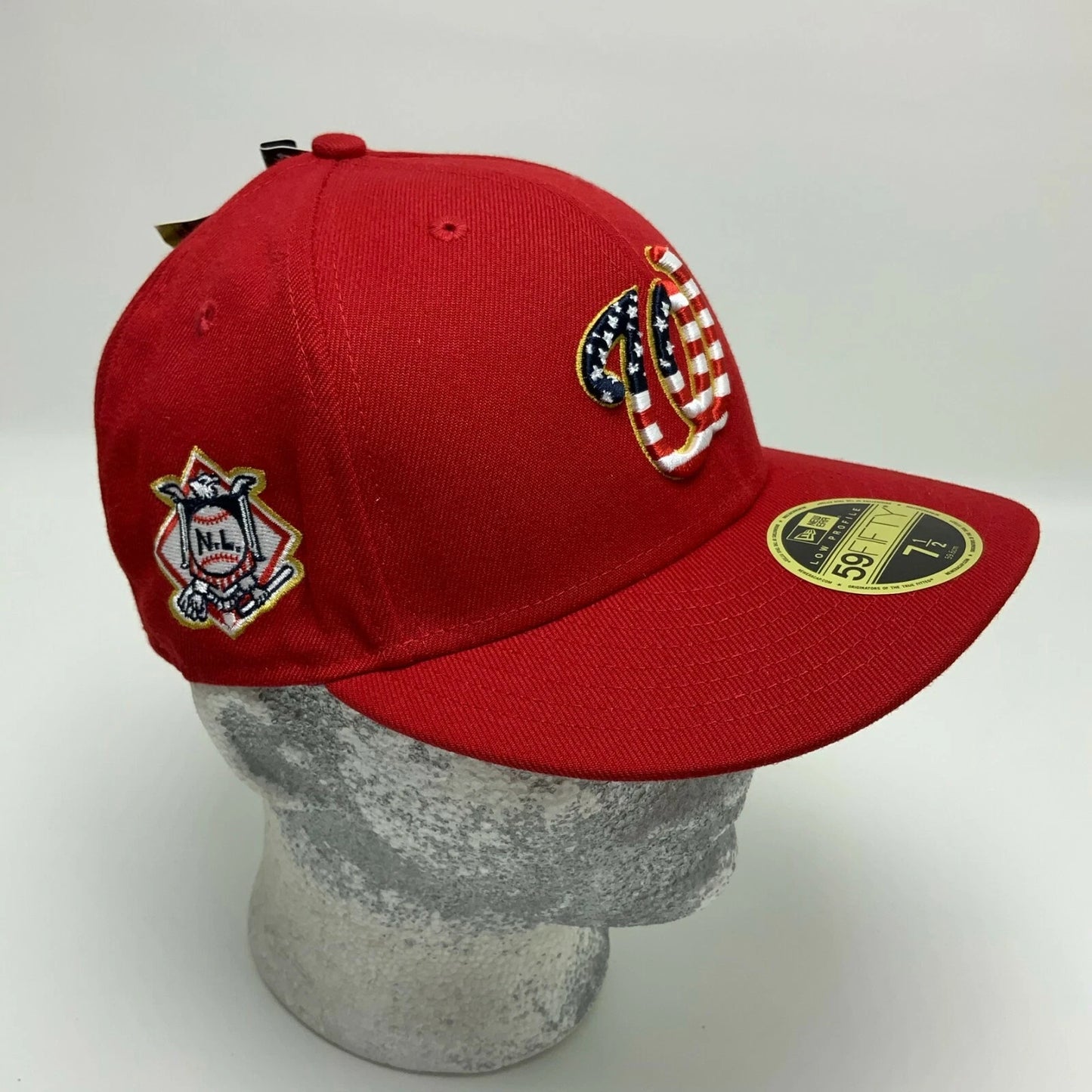 Men's New Era Cap MLB Washington Nationals Red American Flag 59FIFTY Hat