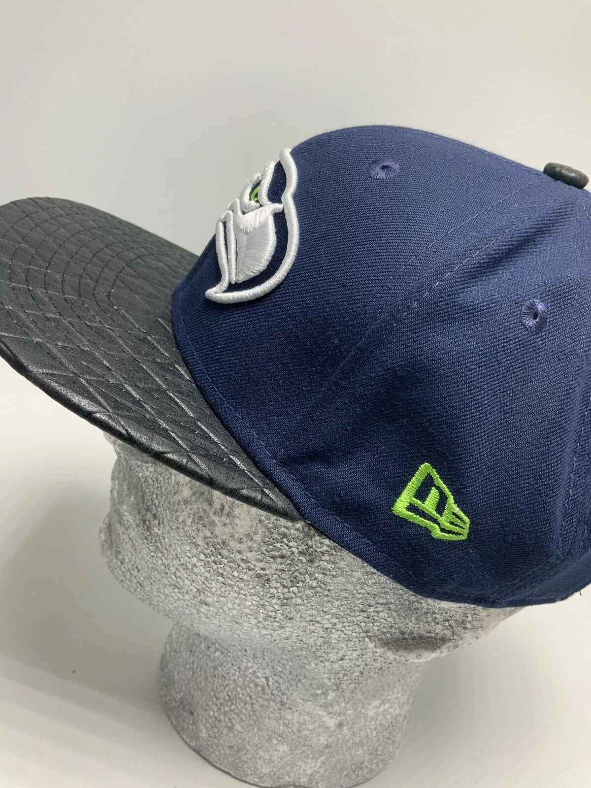 Men's New Era Cap NFL Seattle Seahawks Navy Black 9FIFTY Snapback Hat