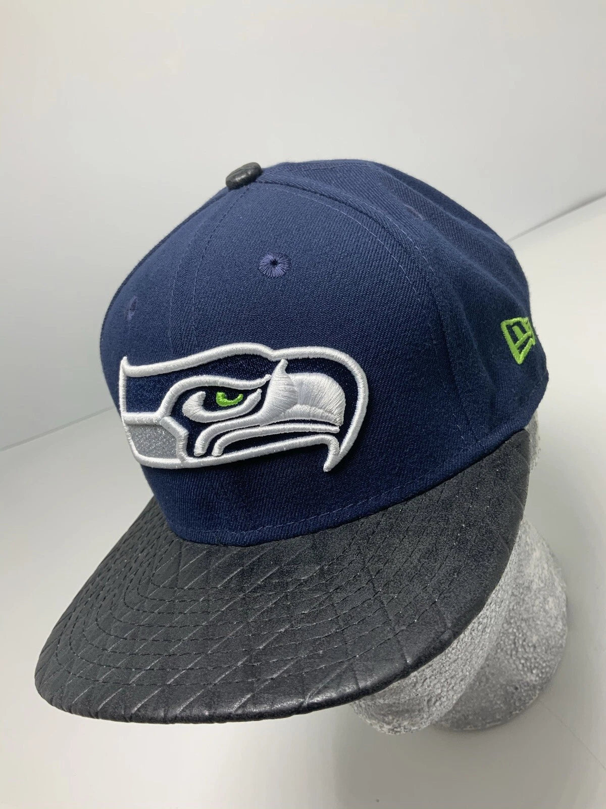 Men's New Era Cap NFL Seattle Seahawks Navy Black 9FIFTY Snapback Hat