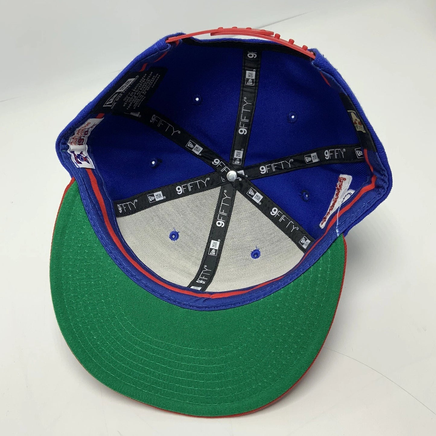 Men's New Era Cap NBA Philadelphia 76ers Royal Blue Red 9FIFTY Snapback Hat