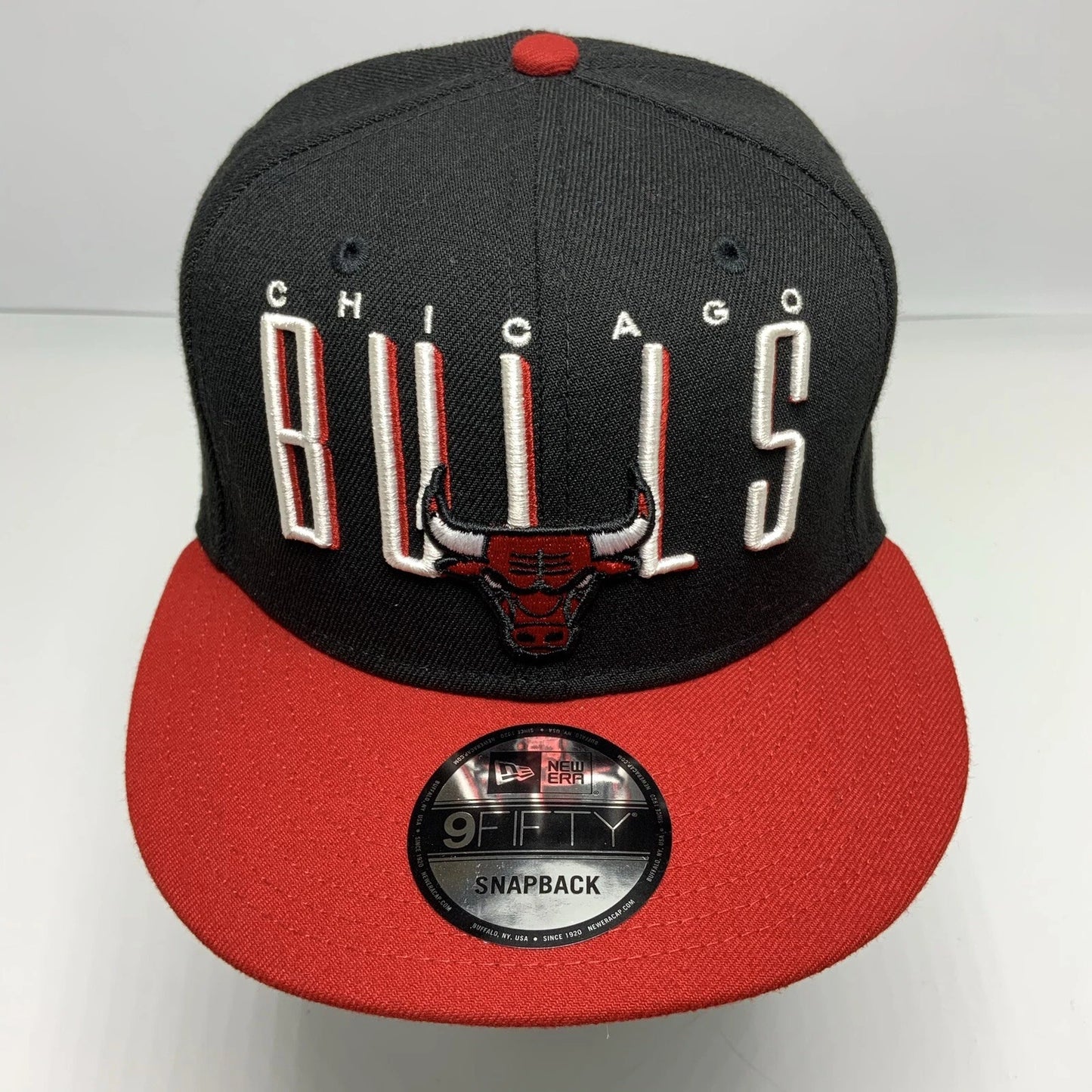 New Era Cap NBA Chicago Bulls Black Red 9FIFTY Snapback Hat