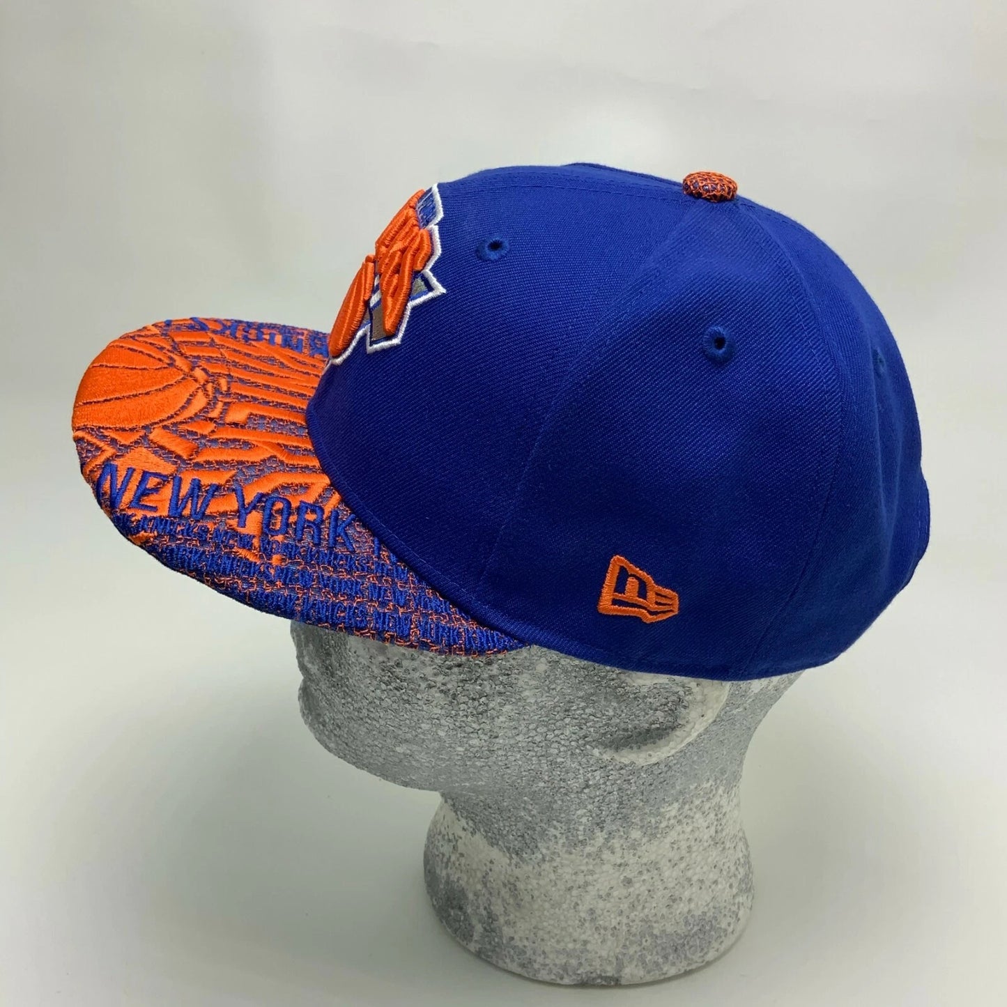 New Era Cap NBA NY Knicks Royal Blue Orange Embroidered 9FIFTY SnapBack Hat