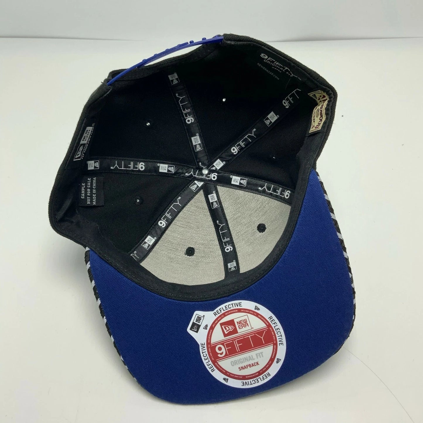 Mens' New Era Cap Black | White Straw Hat NY Knicks 9FIFTY NBA