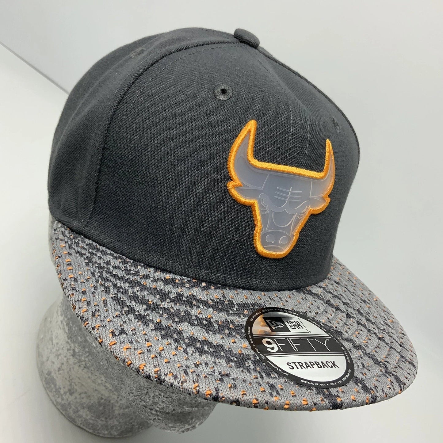 New Era Cap NBA Chicago Bulls Black Grey Animal Print 9FIFTY Strapback Hat
