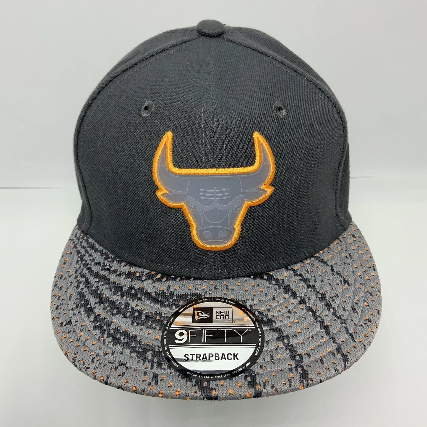 New Era Cap NBA Chicago Bulls Black Grey Animal Print 9FIFTY Strapback Hat