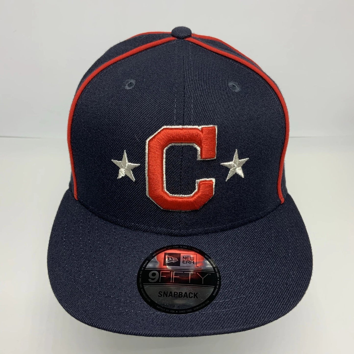 Men's New Era Cap MLB Cleveland Indians Navy 9FIFTY Snapback Hat