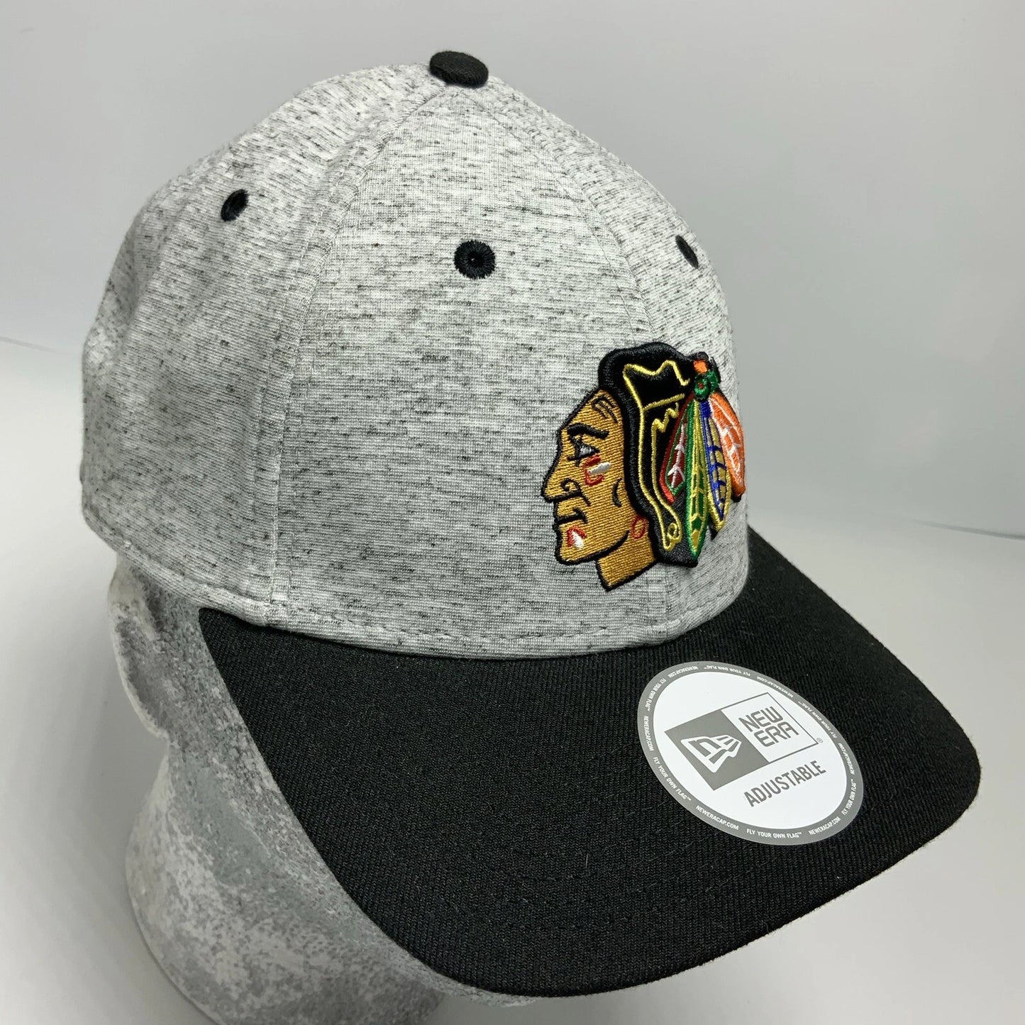 New Era Cap NHL Chicago Blackhawks Grey Black 9FIFTY Snapback Hat