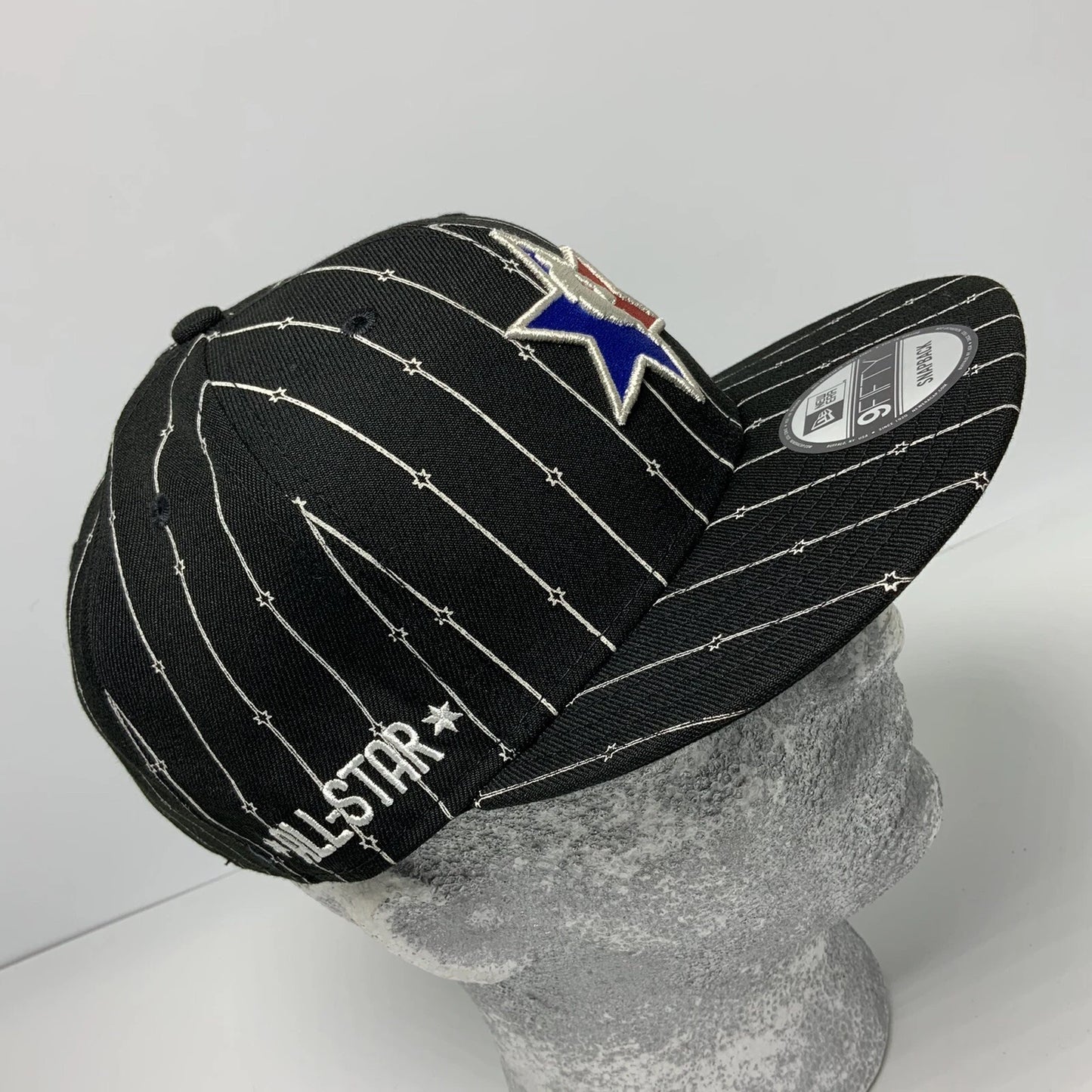 Men's New Era Cap NBA All Star Black | White Pinstripe 9FIFTY Hat
