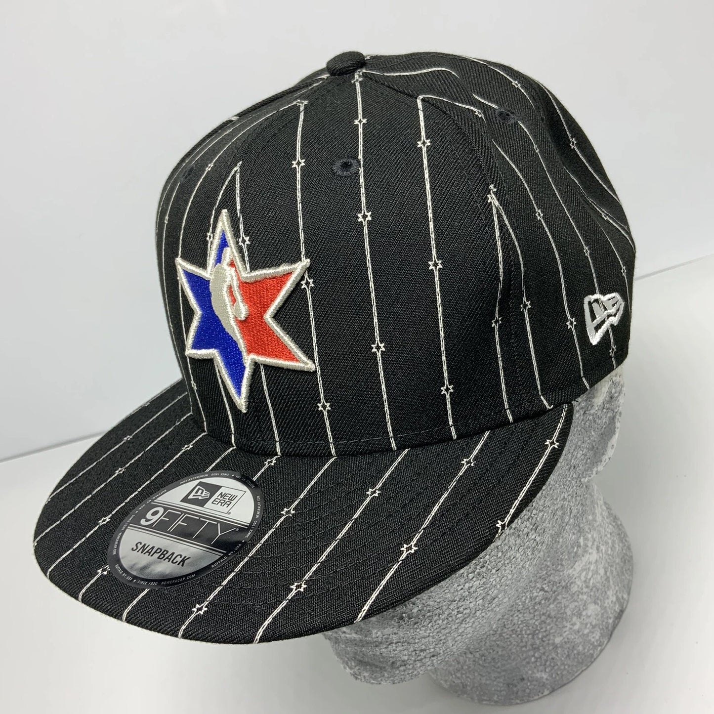 Men's New Era Cap NBA All Star Black | White Pinstripe 9FIFTY Hat