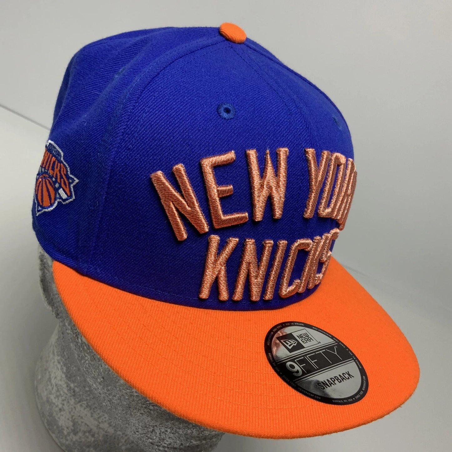 New Era Cap NBA NY Knicks Royal Blue Orange 9FIFTY Snapback Hat