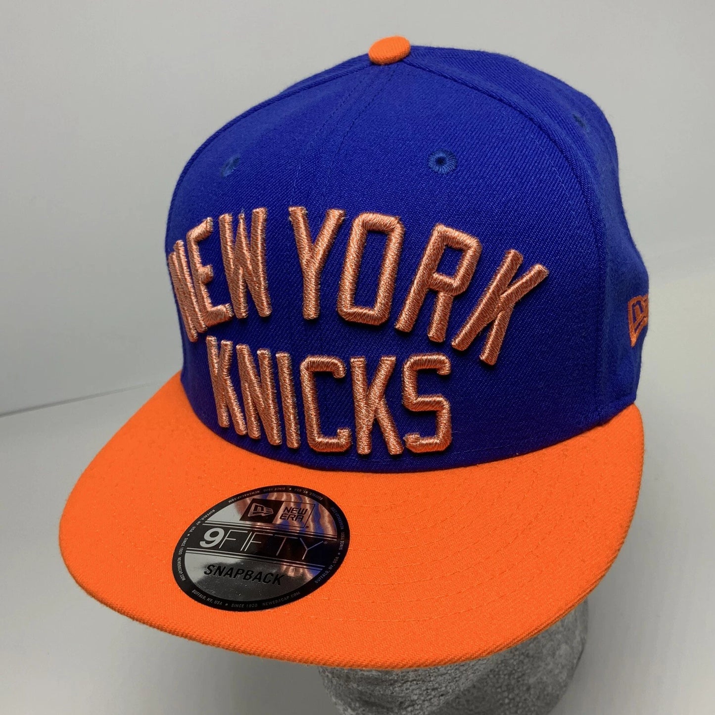 New Era Cap NBA NY Knicks Royal Blue Orange 9FIFTY Snapback Hat