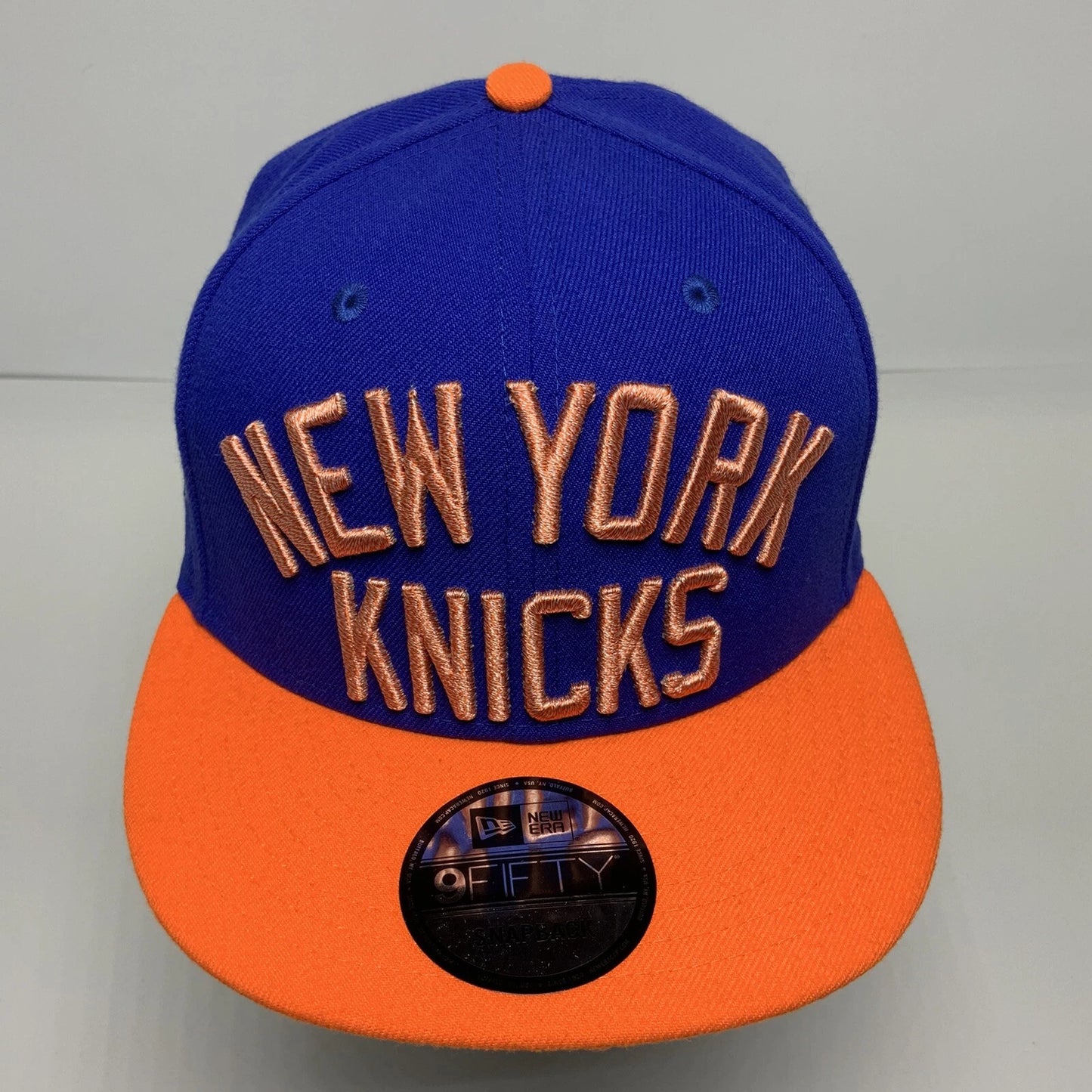 New Era Cap NBA NY Knicks Royal Blue Orange 9FIFTY Snapback Hat