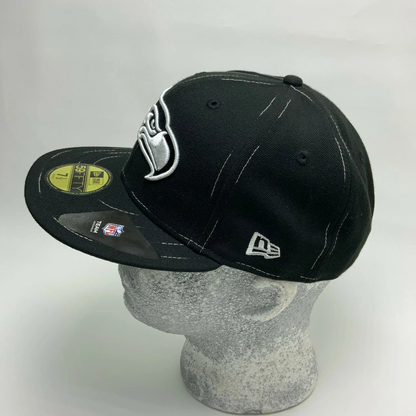 Men's New Era Cap NFL Seattle Seahawks Black White 59FIFTY Hat