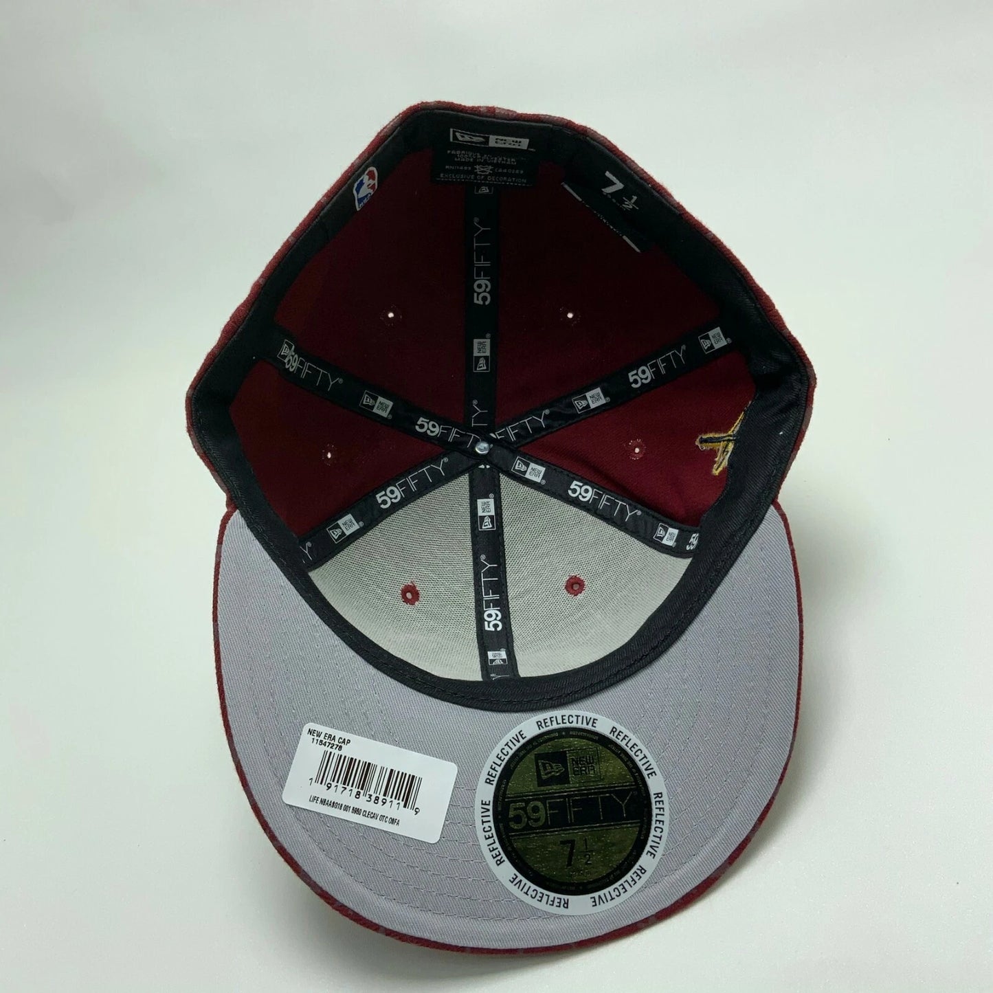 Men's New Era Cap NBA Cleveland Cavaliers Burgundy All Over 59FIFTY Hat