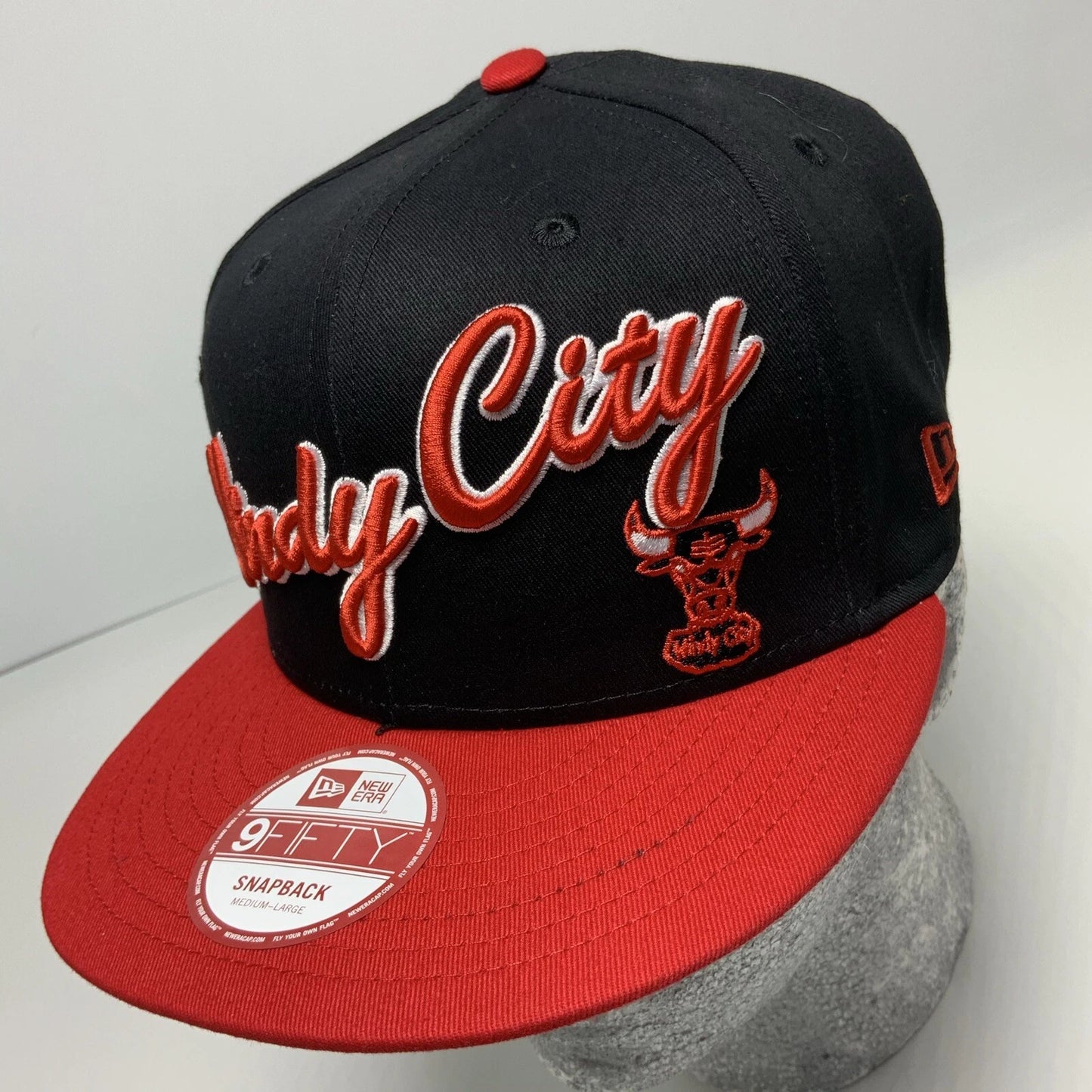 New Era Cap NBA Chicago Bulls Black Red 9FIFTY Snapback Hat