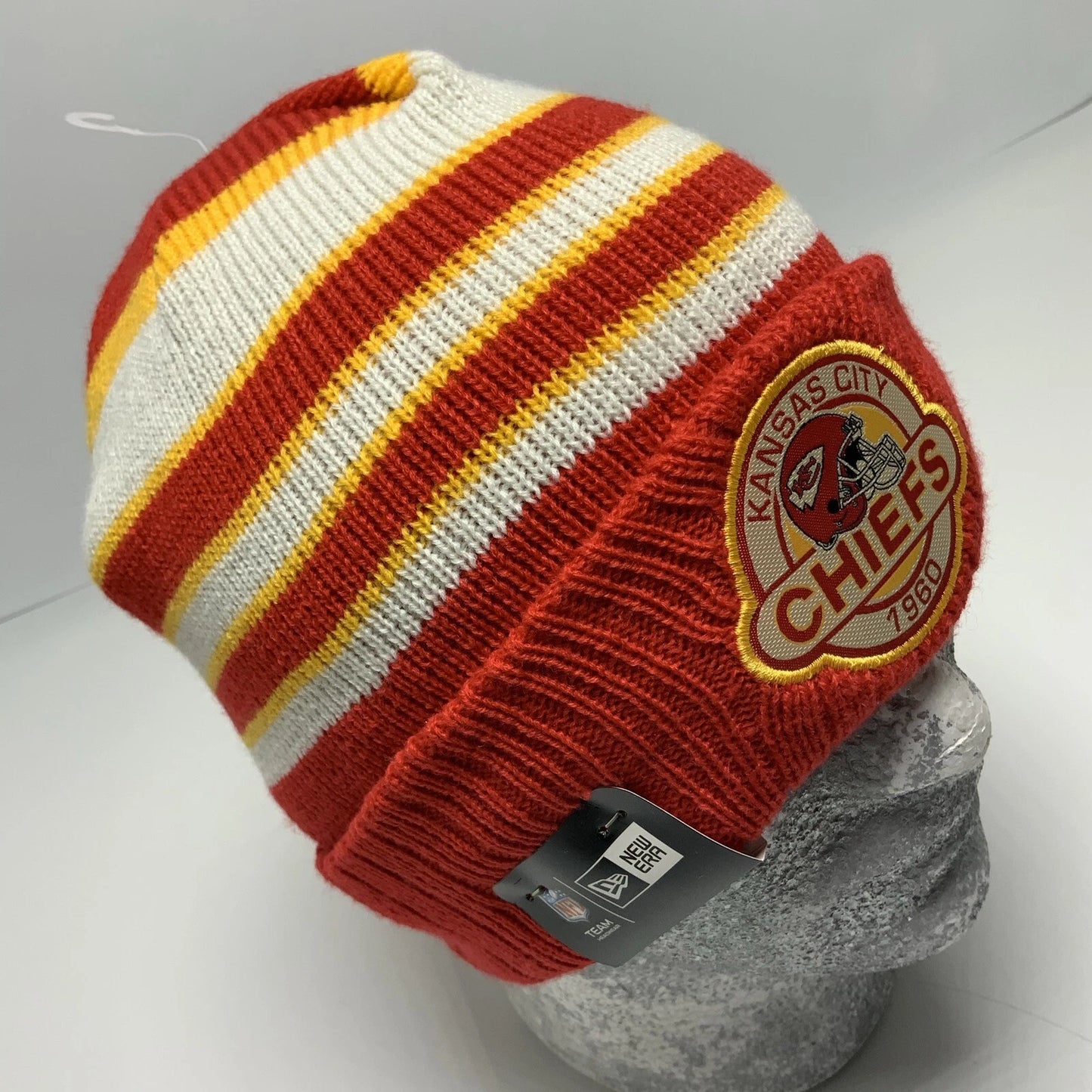 New Era Cap NFL Kansas City Chiefs Red Yellow Off White Beanie