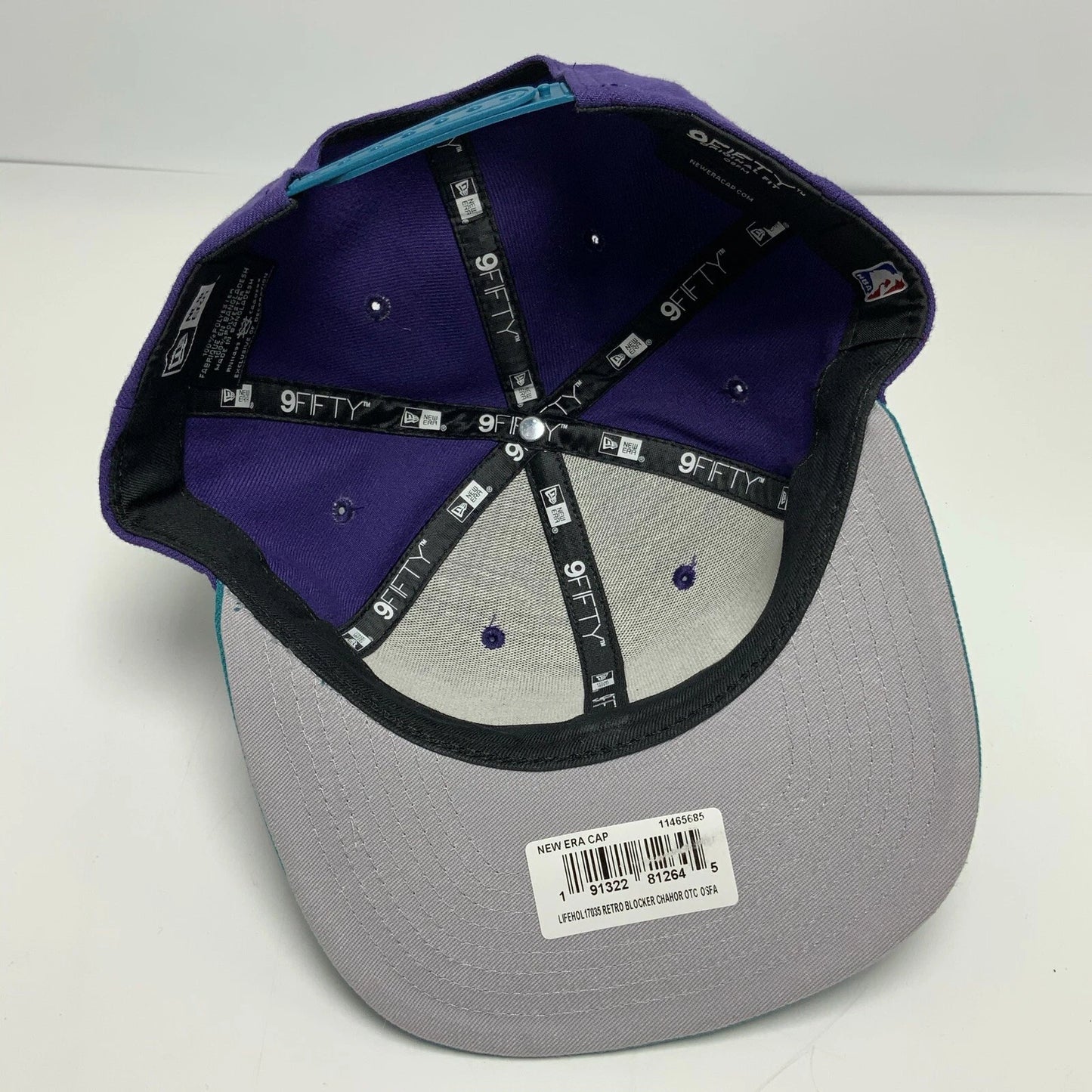 Men's New Era Cap NBA Charlotte Hornets Purple | Teal 9FIFTY Snapback Hat