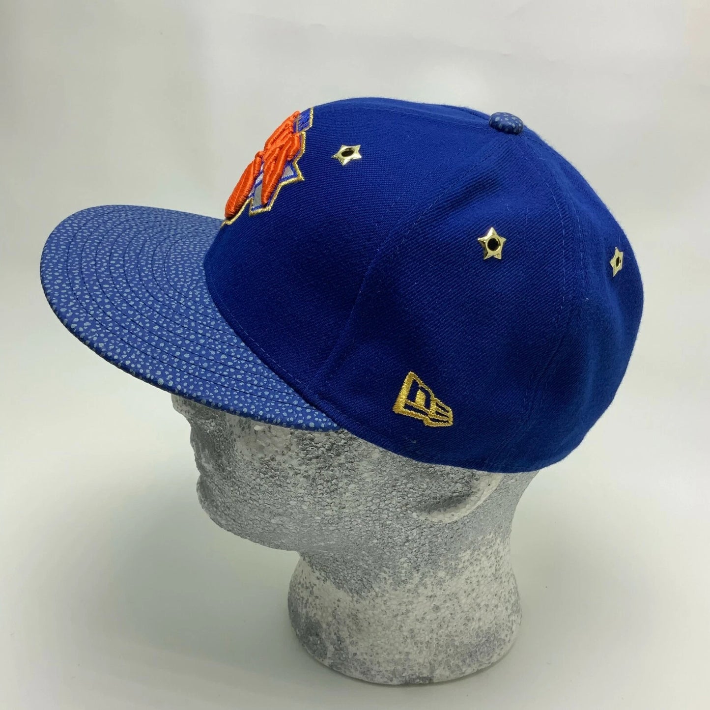New Era Cap NBA NY Knicks Royal Blue Orange Spotted 59FIFTY Hat