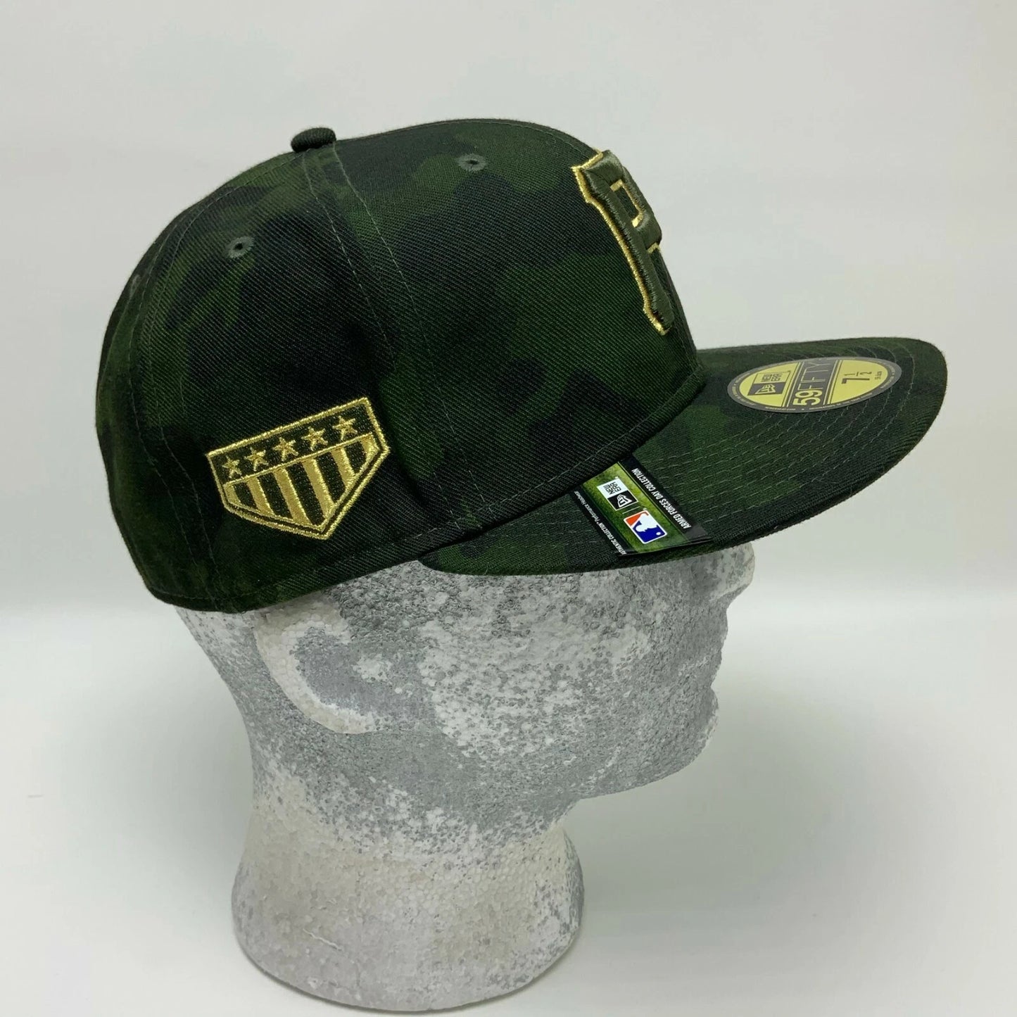 New Era Cap MLB Pittsburgh Pirates Gold Woodland Camouflage 59FIFTY Hat