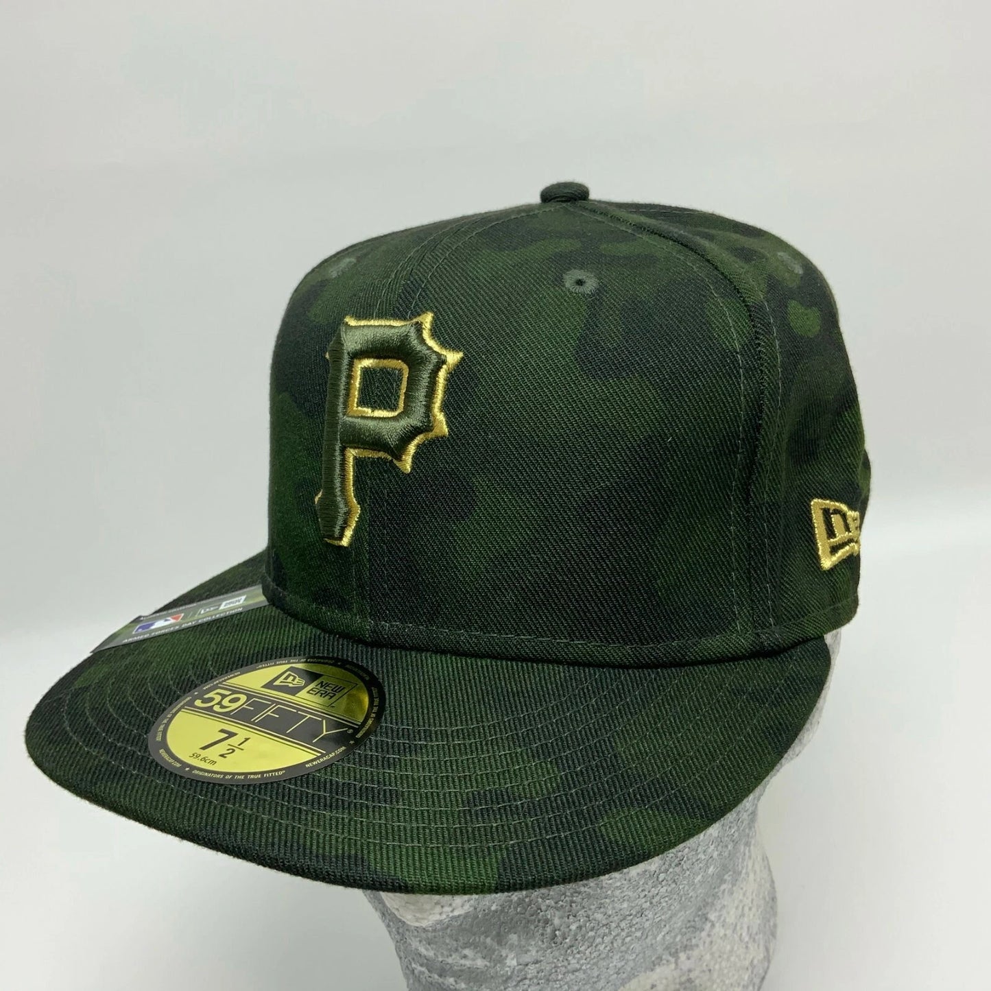 New Era Cap MLB Pittsburgh Pirates Gold Woodland Camouflage 59FIFTY Hat