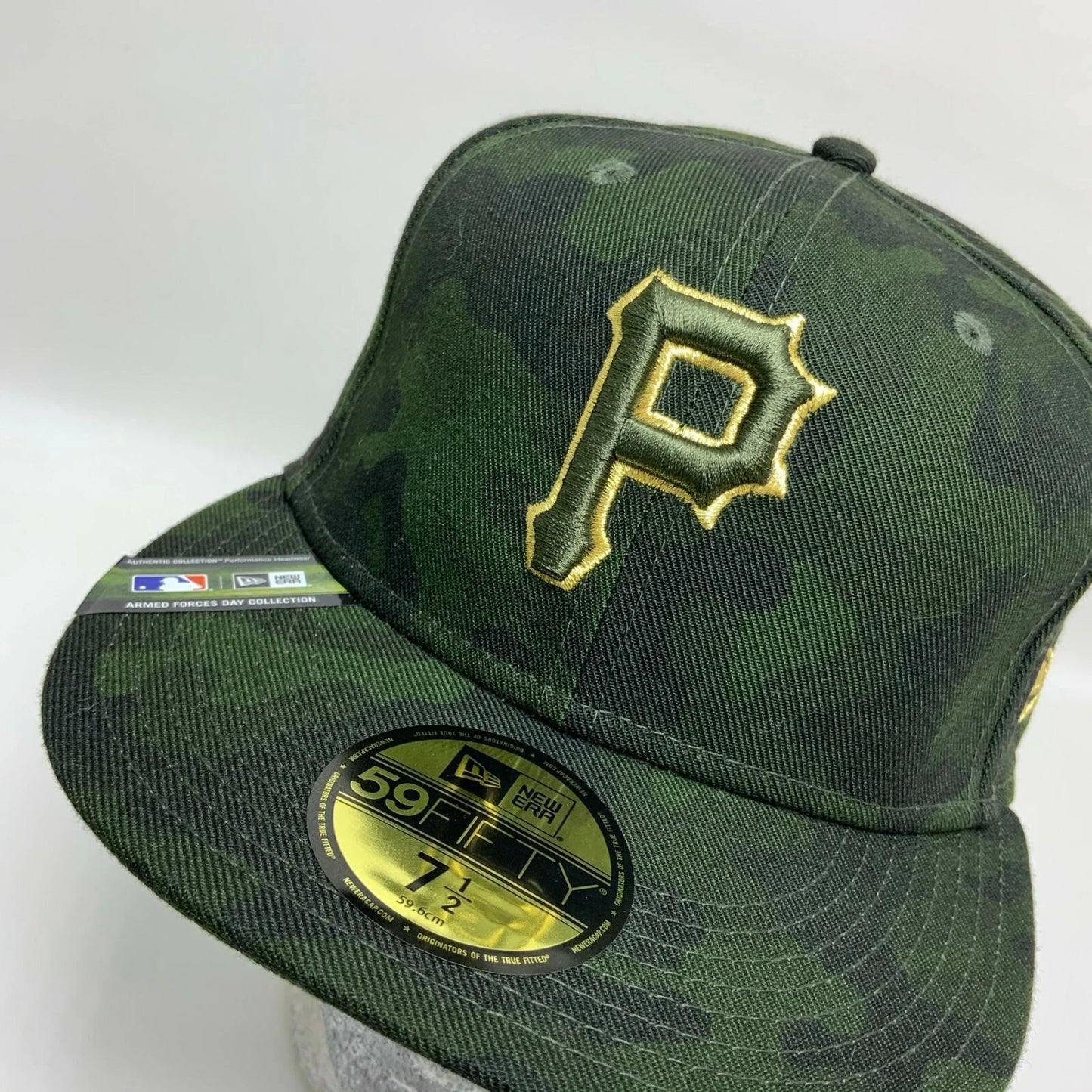 New Era Cap MLB Pittsburgh Pirates Gold Woodland Camouflage 59FIFTY Hat