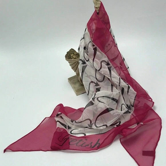 Women’s Fetish Hot Pink | White Scarf