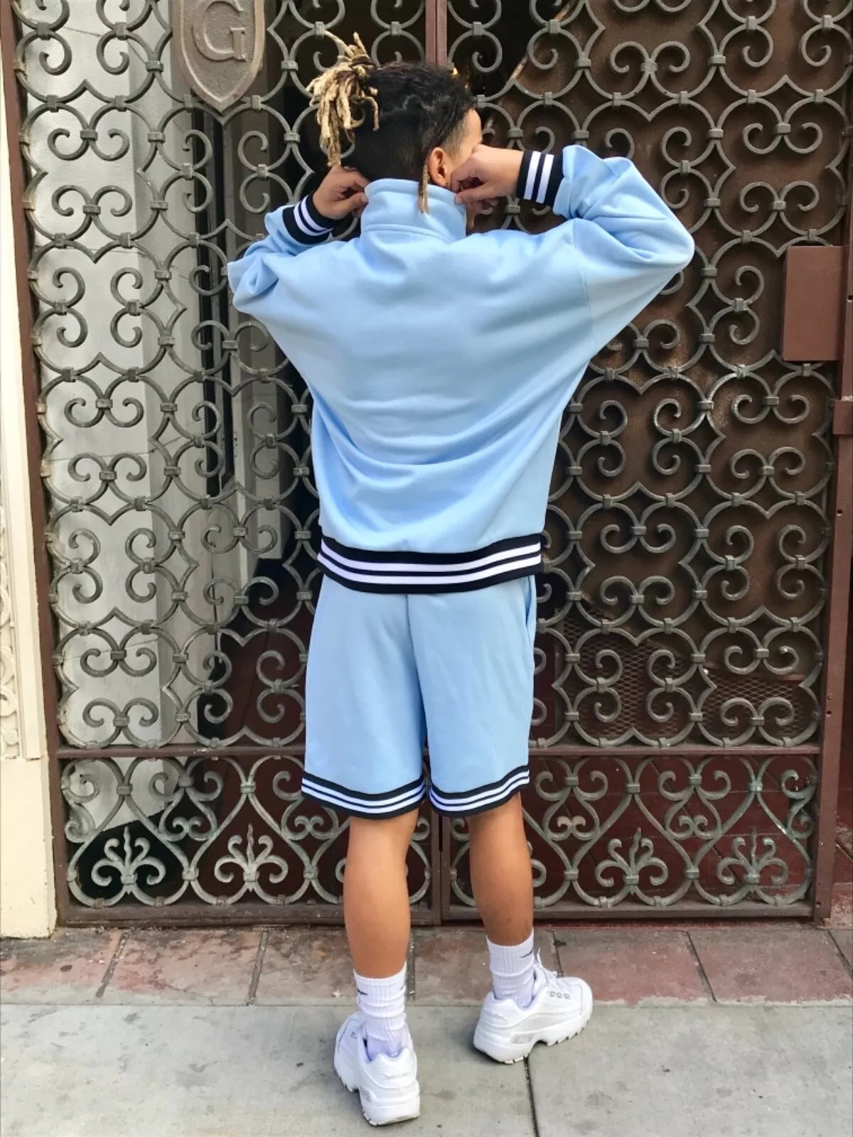 Men's Fila Lt. Blue Fashion Short Set