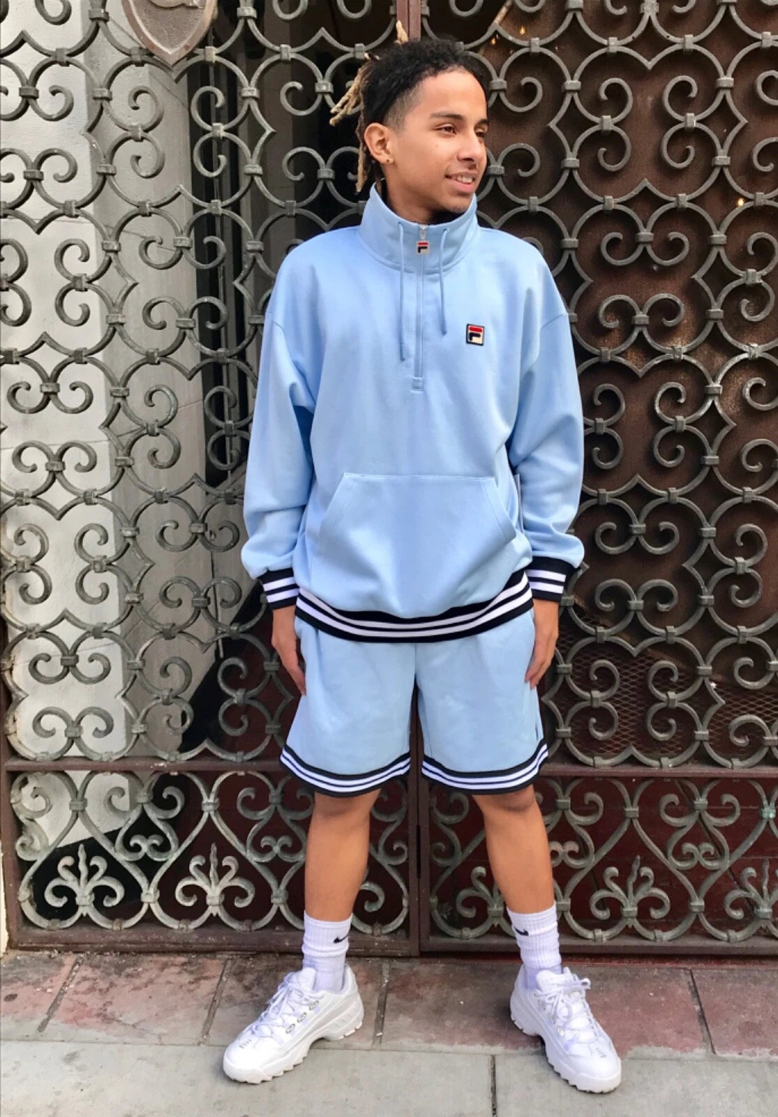 Men's Fila Lt. Blue Fashion Short Set