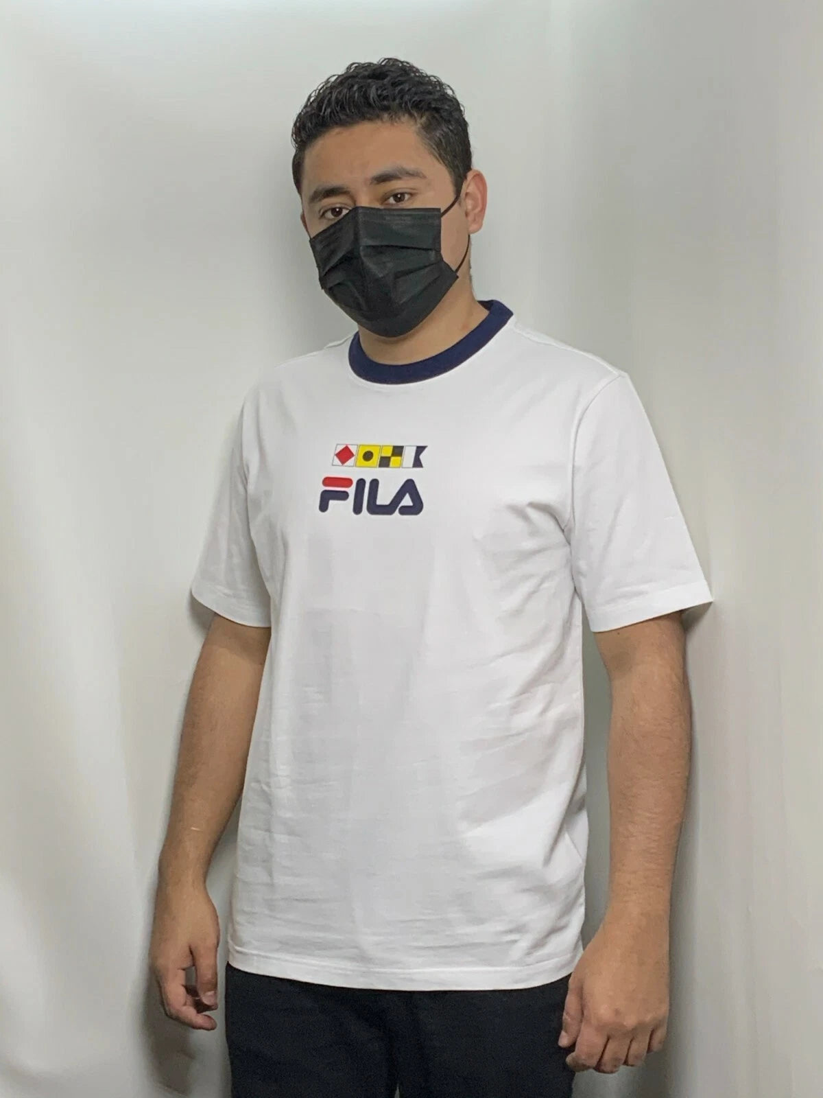 Men's Fila White Short Sleeve Tee Shirt