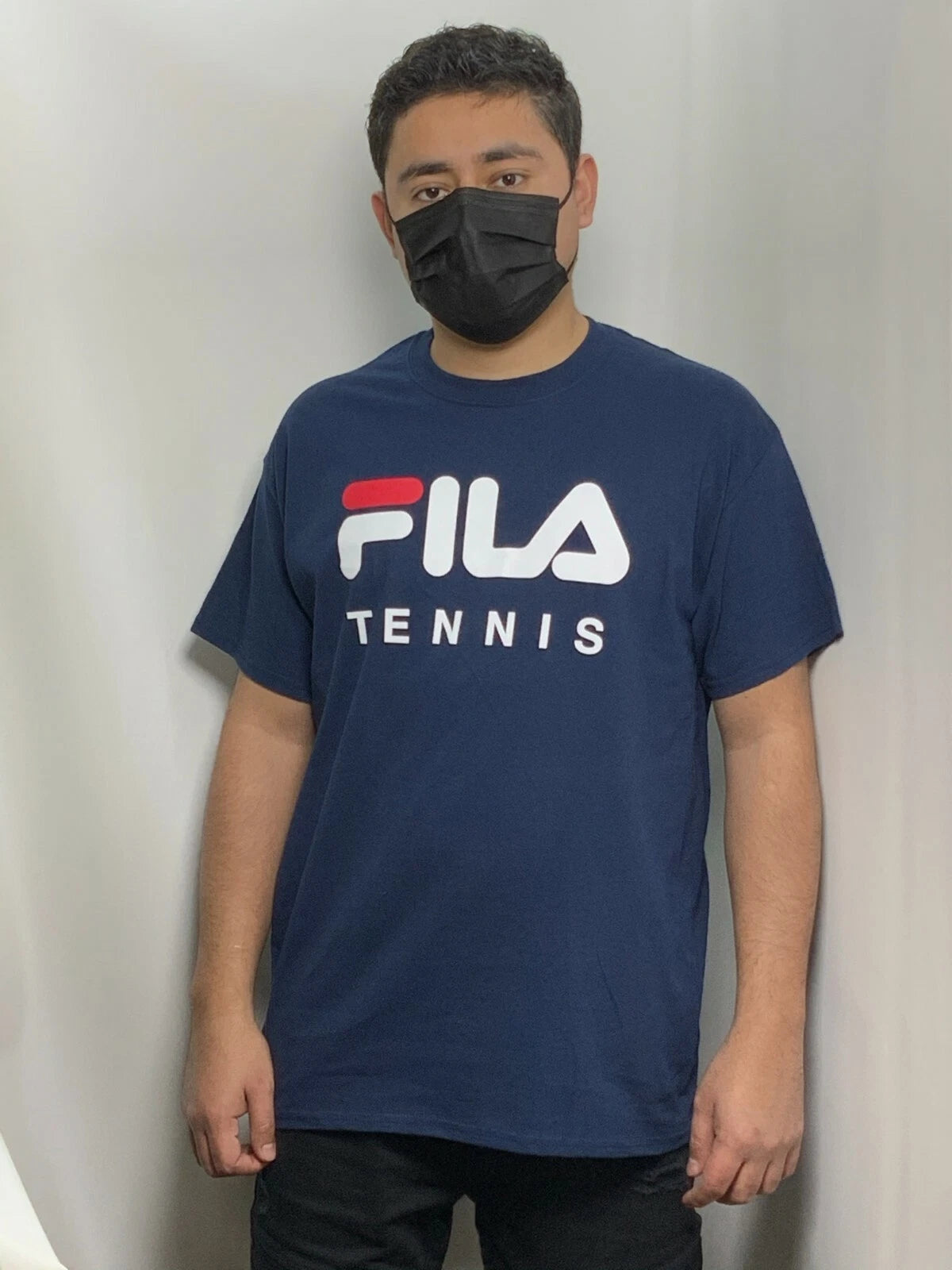 Men's Fila Navy | White | Red Signature Short Sleeve Tee Shirt