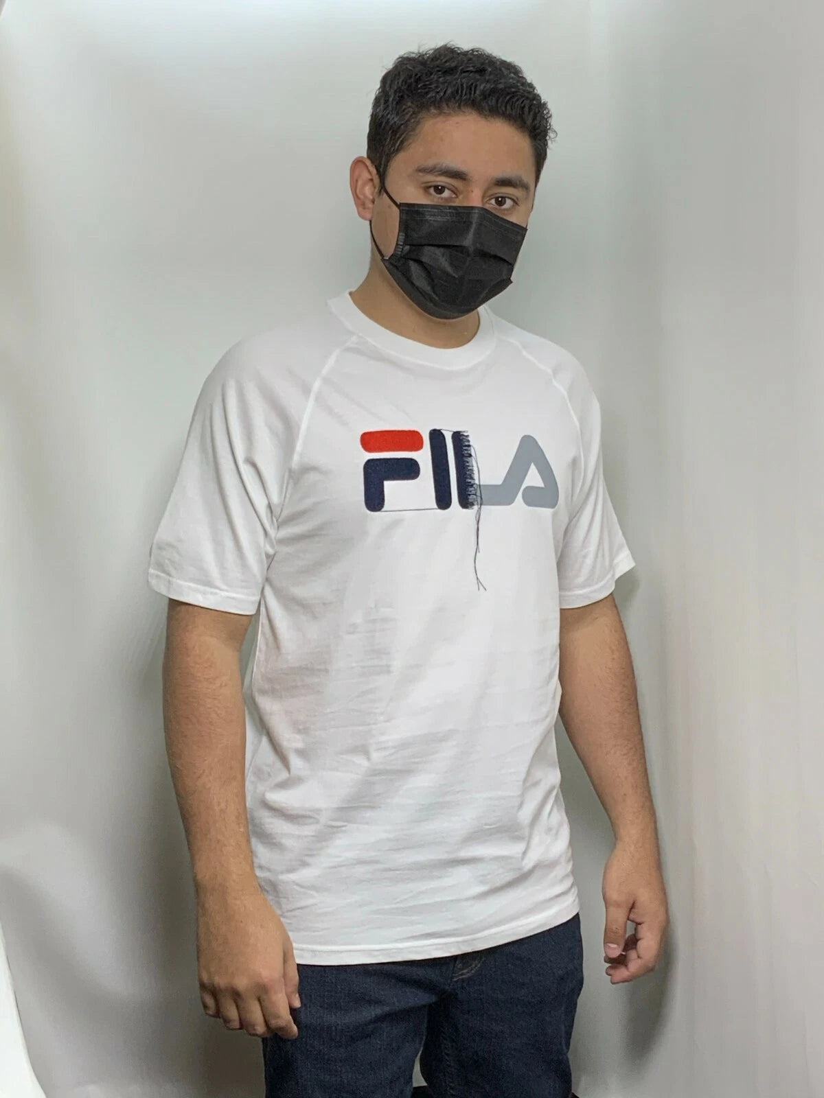 Men's Fila White Short Sleeve Tee Shirt