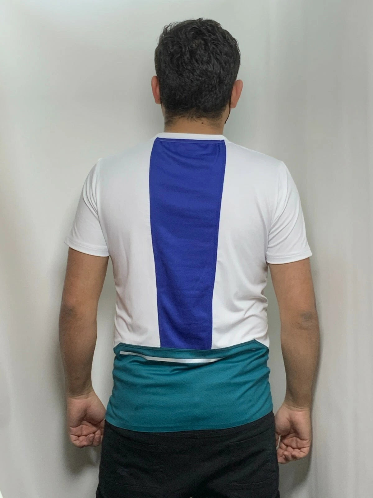 Men's Fila White | Teal | Royal Blue Short Sleeve Tee Shirt