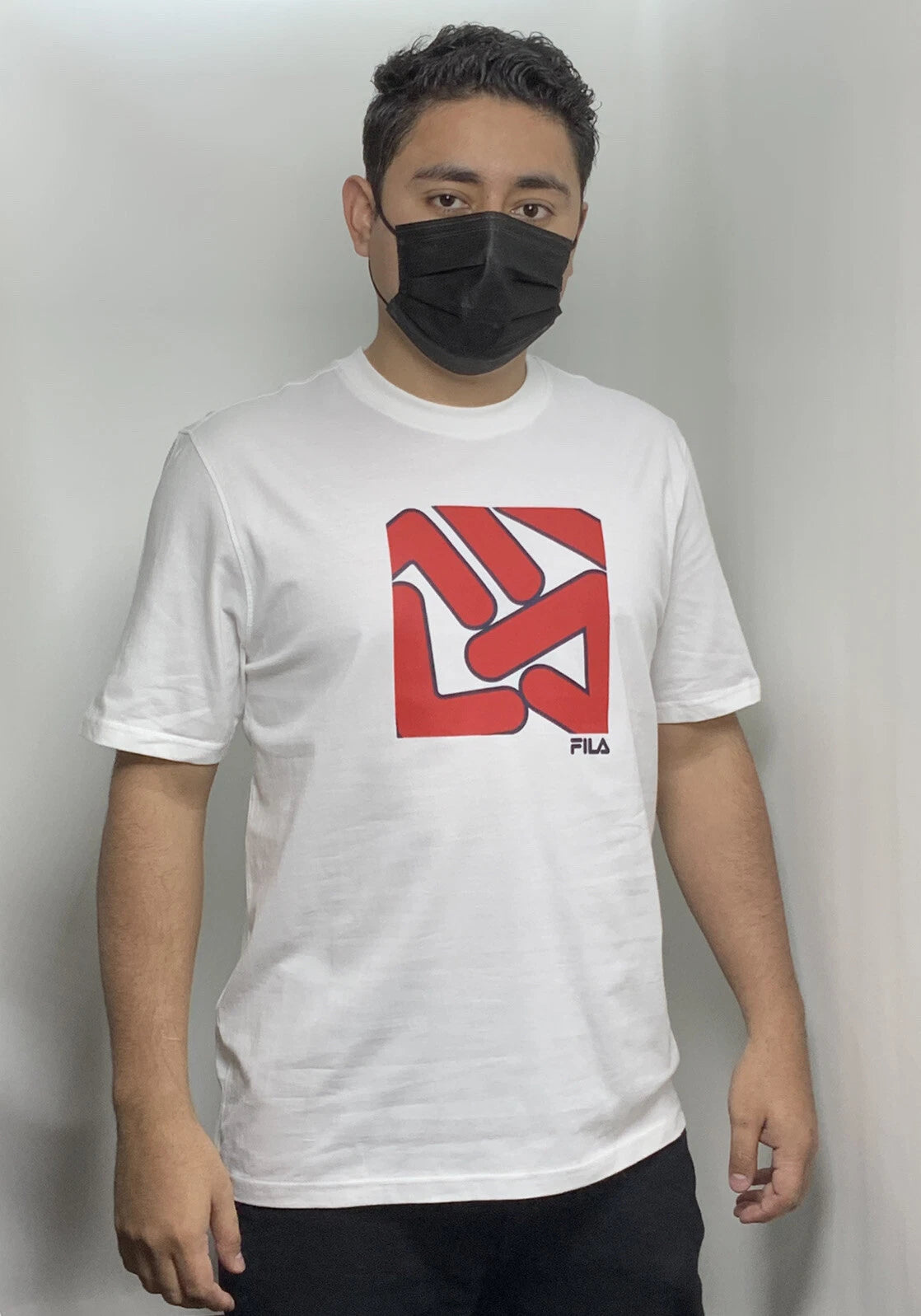 Men's Fila White | Red Short Sleeve Tee Shirt