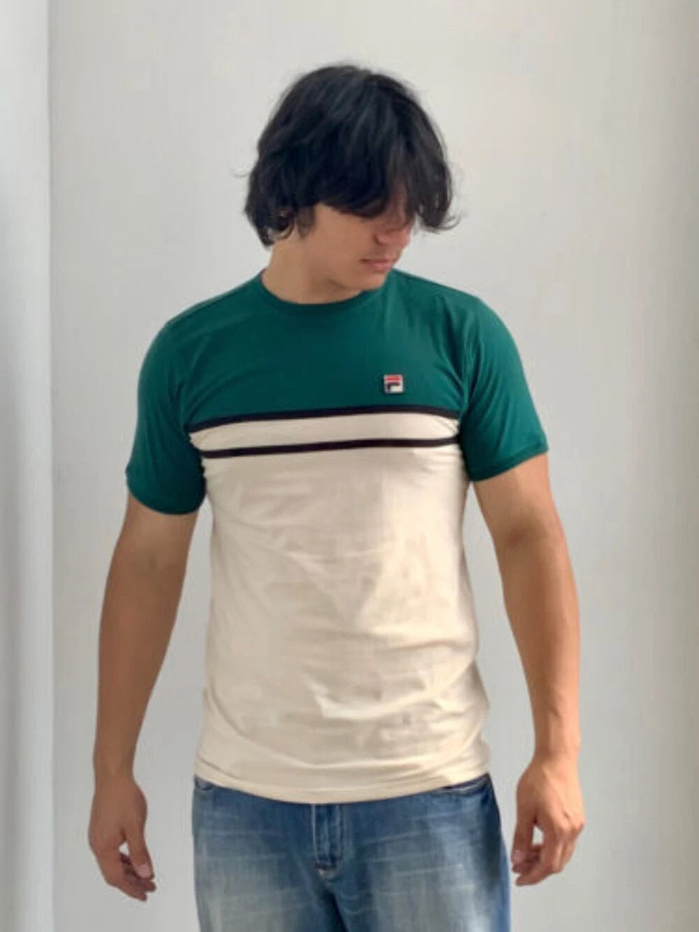 Amazing FILA T-shirt Design Long Sleeve Crew neck 100% Cotto