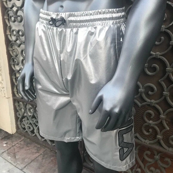 Men's Fila Silver Grey Oversized Pullover Shorts