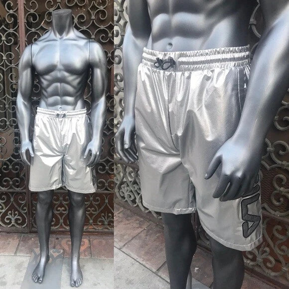 Men's Fila Silver Grey Oversized Pullover Shorts