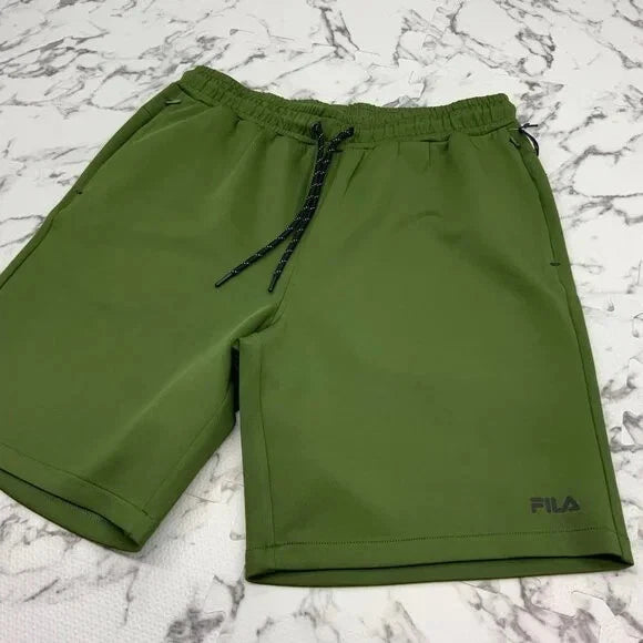 Men’s Fila Olive Green Hooded Short Set