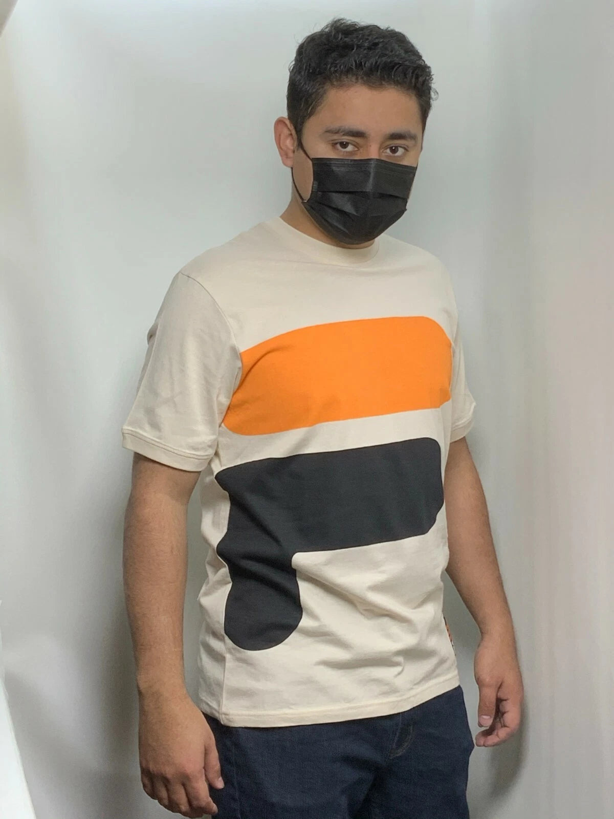 Men's Fila Cream | Yellow | Black Short Sleeve Tee Shirt