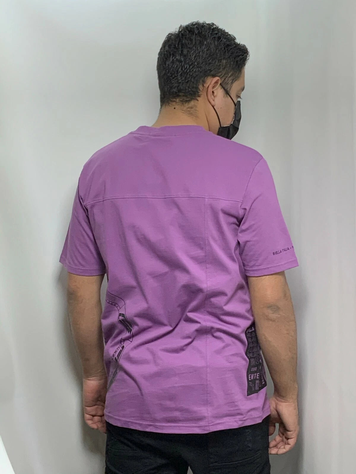 Men's Fila Purple | Black Short Sleeve Tee Shirt