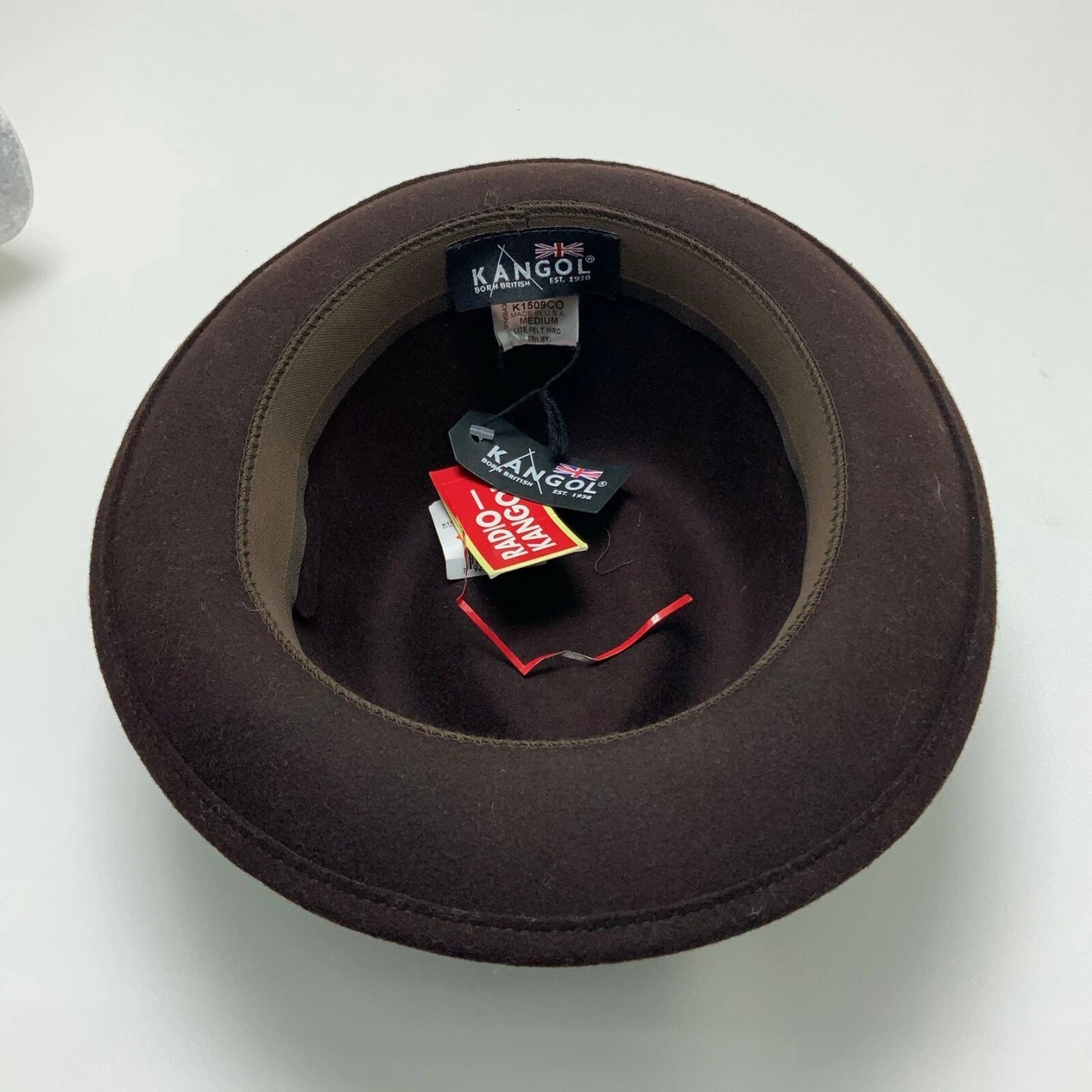 Men's Kangol Lite Felt Hiro Trilby Medium Burgundy