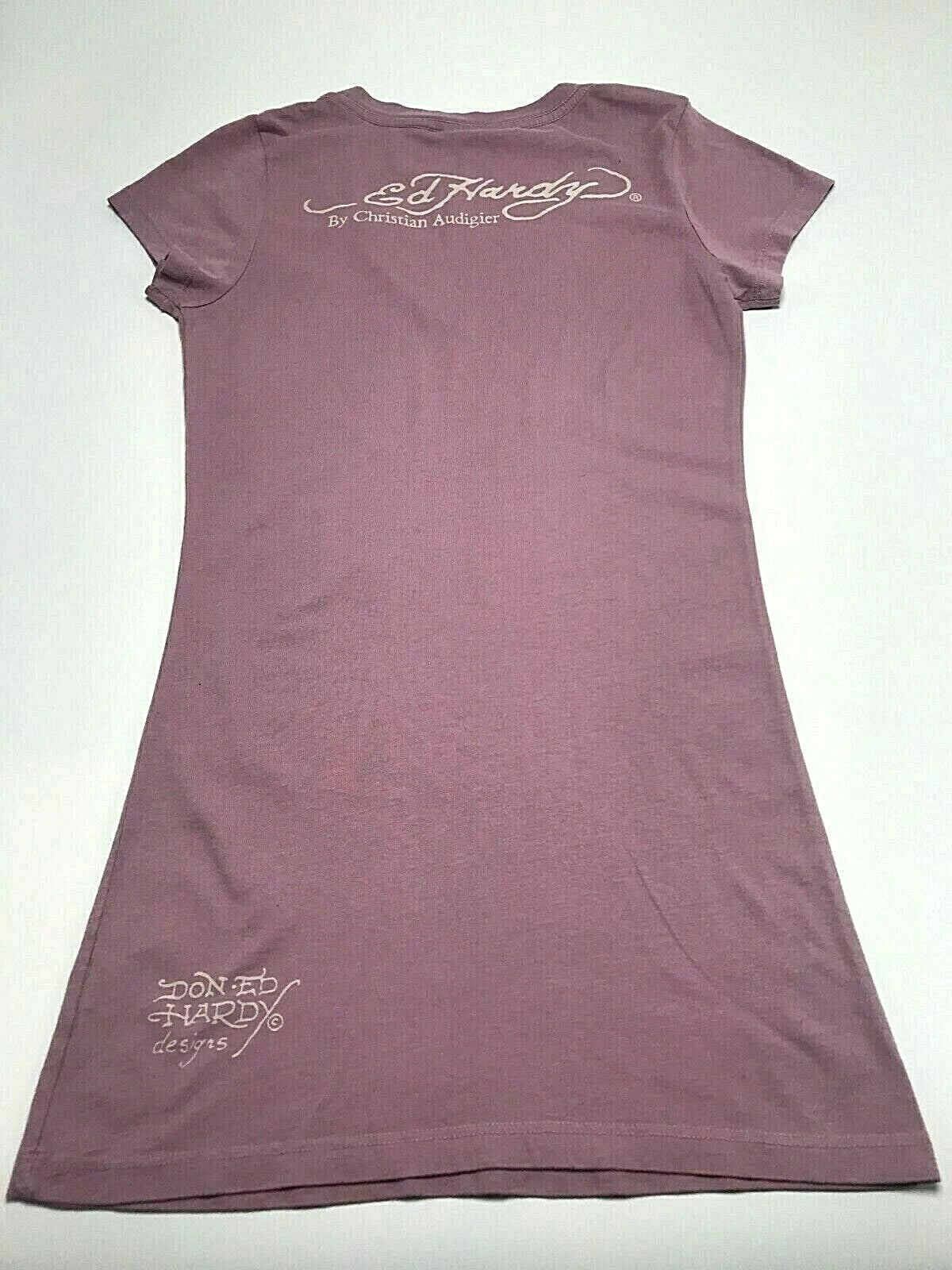 Women's Ed Hardy Eggplant Medusa tee Shirt