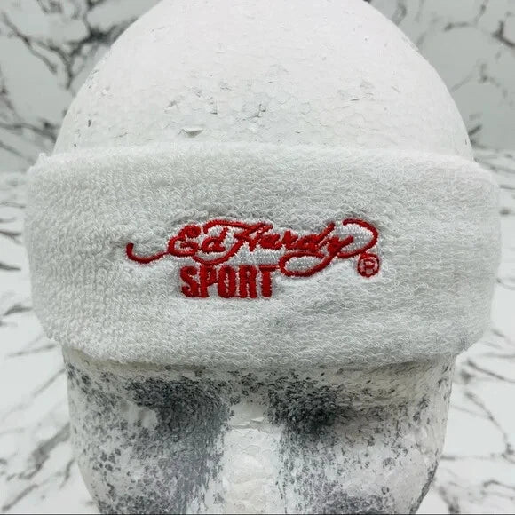 Men’s Ed Hardy White Red Performance Headband