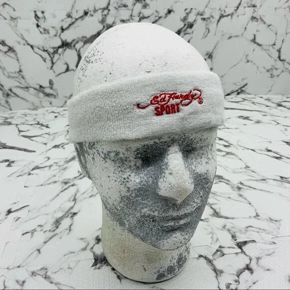 Men’s Ed Hardy White Red Performance Headband