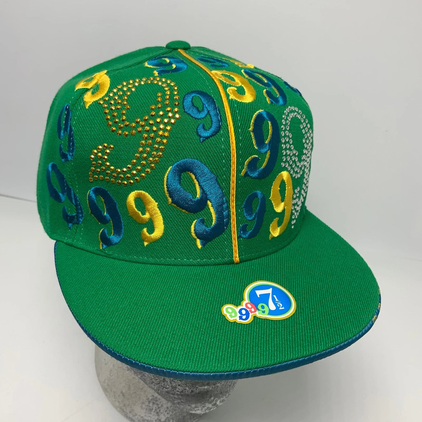 Gino Green Global Kelly Green Yellow Teal Studded 59FIFTY Hat