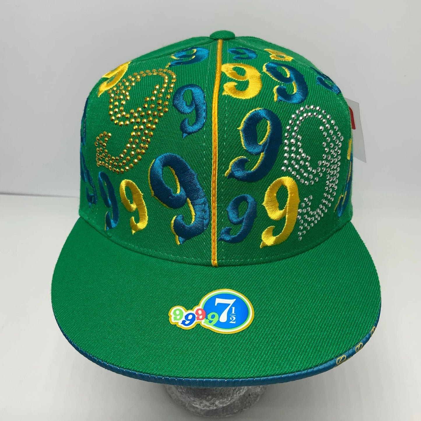 Gino Green Global Kelly Green Yellow Teal Studded 59FIFTY Hat