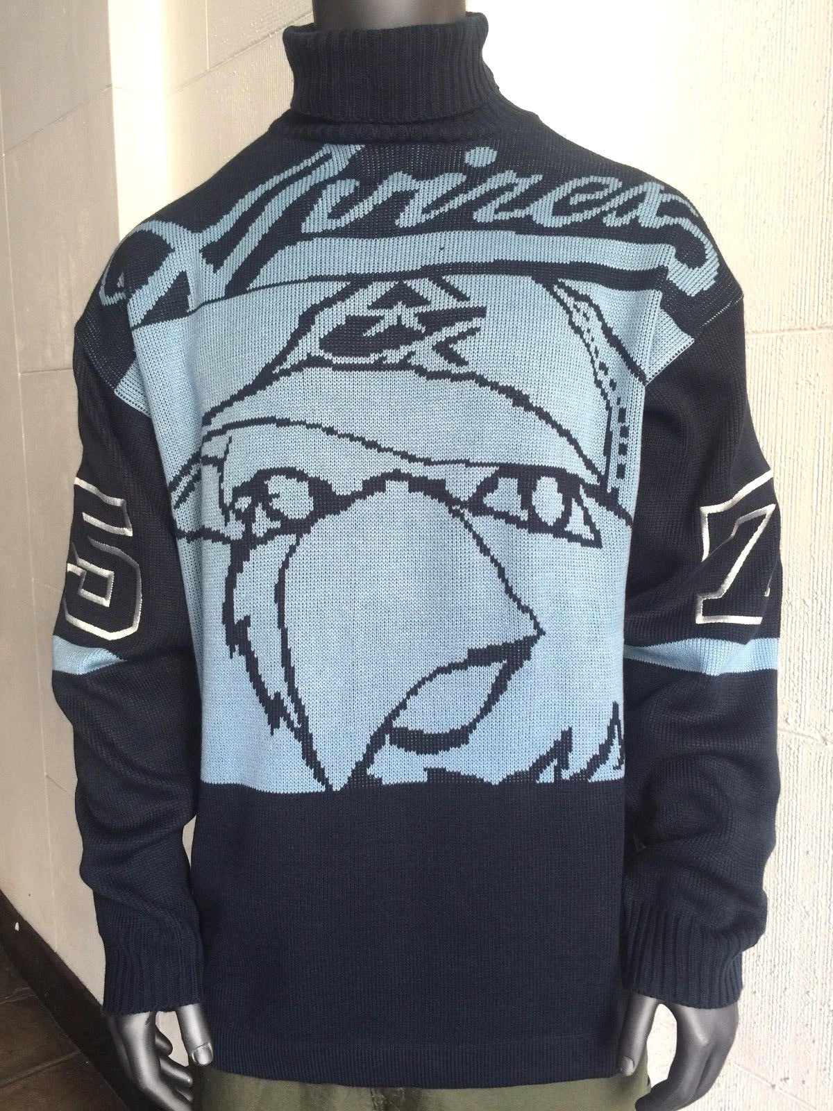 Men's Avirex Navy | Lt.Blue Turtleneck Sweater