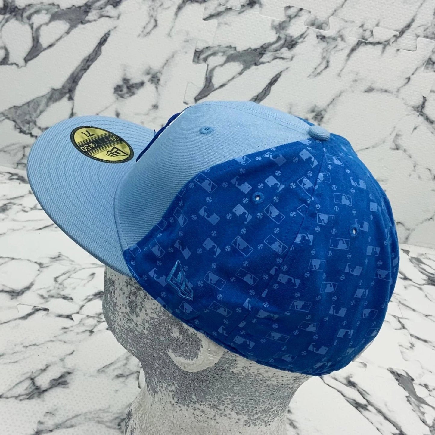 New Era Cap Lt.Blue Half MLB Logo All Over 59FIFTY NY Yankees Limited Edition