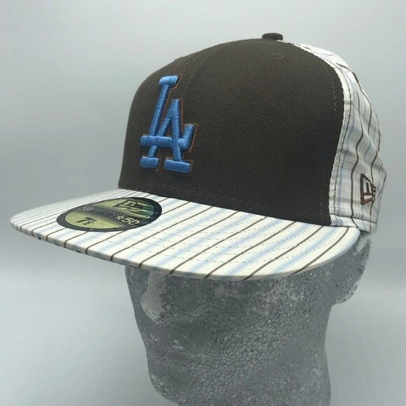 Men's New Era Cap Brown | White Pinstripes LA Dodgers 59FIFTY LIMITED EDITION