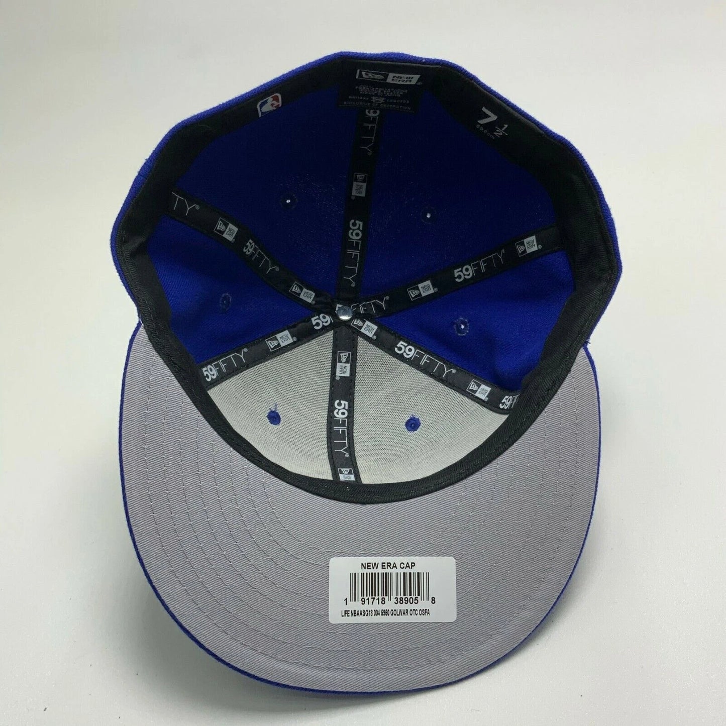 Men's New Era Cap Royal Blue Yellow White Pipping Golden State Warriors 59FIFTY