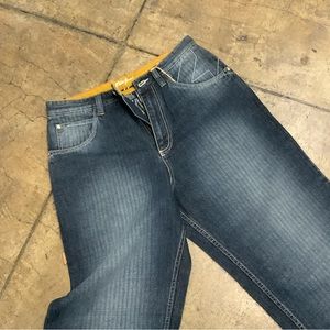 Men's Phat Farm Dk Blue Washed Denim Pants NWT